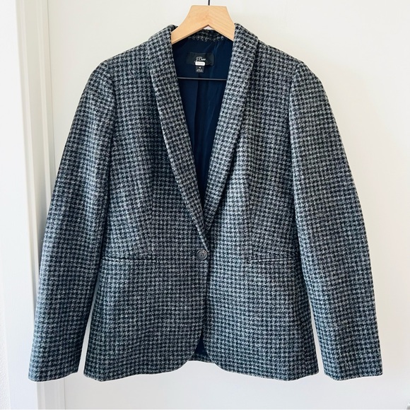 J. Crew Parke Houndstooth Wool Blazer 4 - Picture 3 of 12